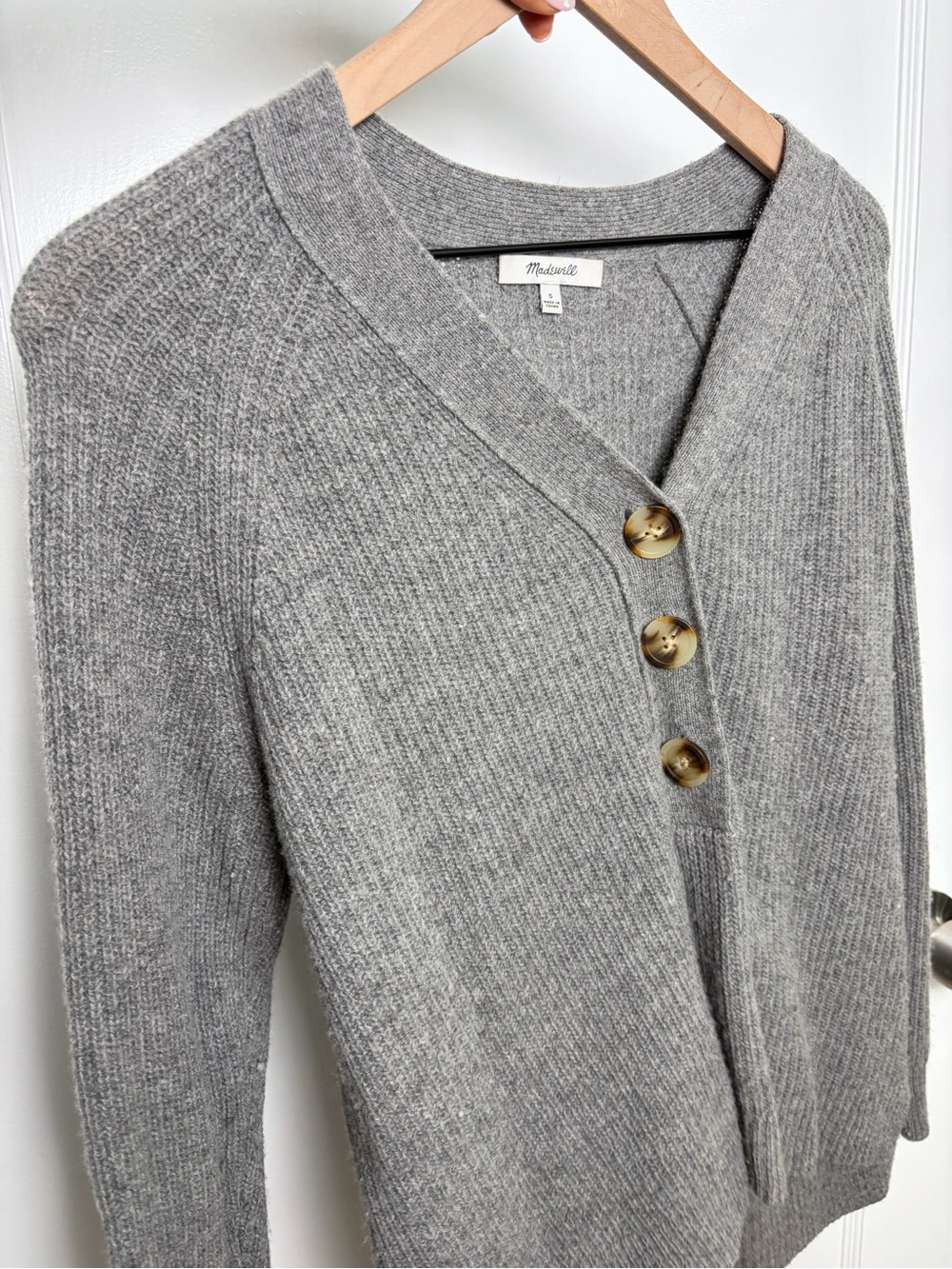 Madewell Ribbed Lyle Henley Sweater Merino Wool small - Picture 11 of 16